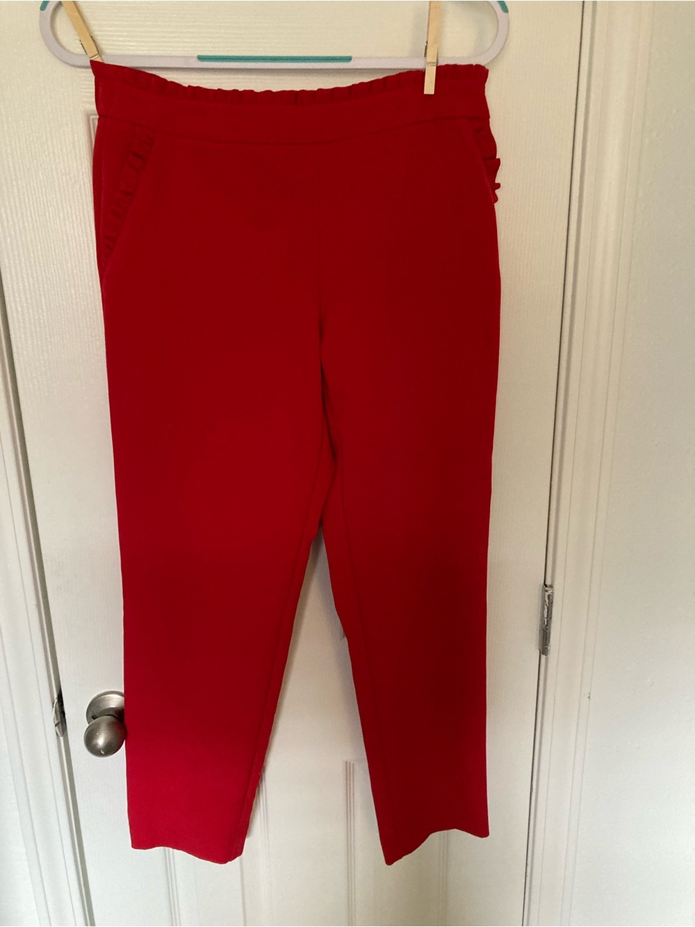 Red Pull-On Biz Casual Pants